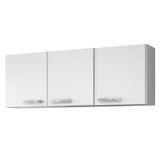 Armário Aéreo Parma 150cm 3 Portas Branco - Lumil Móveis