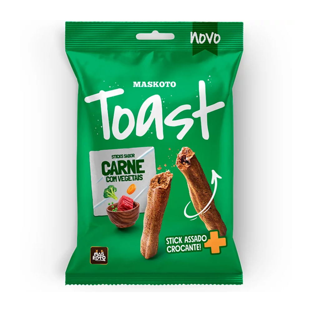 Stick Para Cães Maskoto Toast De Carne E Vegetais 50g