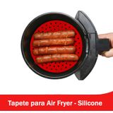 Tapete Para Fritadeira Eletrica Redondo 20 22 24 Cm - Forro Air Fryer - Ar Frai - Silicone Reutilizável - Panami