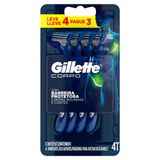 Aparelho Gillette Corpo Descartável Leve 4 Pague 3 Unidades