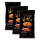 Salgadinho Aperitivo Plinc Show Sabor Costela 50g | Kit Com Três Unidades