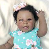 Bebê Reborn Princesa, Negra, Realista