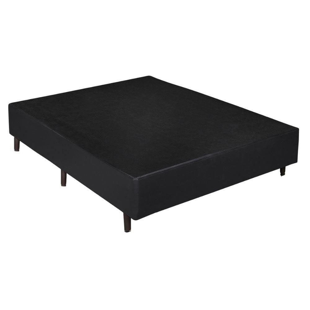 Perfeito Conjunto Cama Box com Colch o Casal Arezzo Black Light