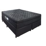 Cama Box King + Colchão Portobel De Mola Arezzo Black Light