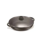 Panela Parmegiana de Ferro Fundido com Tampa de Vidro 22cm