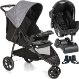 Carrinho Com Bebe Conforto Base Galzerano Cross Cinza Preto