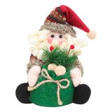 Enfeite Natal Boneco Papai Noel De Prateleira Tecido 22cm