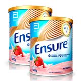 Kit 2 400g Ensure Morango Suplemento Alimentar 400g