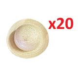 20 Un Mini Chapéu Palha Decoração Festa Junina 25,5cm