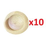 10 Un Mini Chapéu Palha Decoração Festa Junina 25,5cm