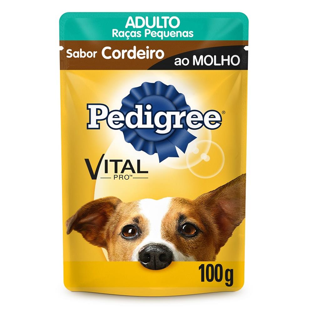 Ração Cachorro Pedigree Raças Pequenas Cordeiro Sachê 100g