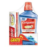 Solução Bucal Colgate 500ml Clean Mint+grátis Creme Dental 90g Colgate Total12