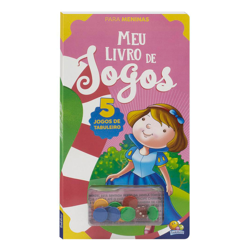 MEU LIVRO DE JOGOS PARA MENINAS  Livro-Jogo de Tabuleiro com