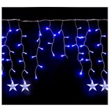 Pisca Cascata Cordão De Luz Estrela Led Azul 6 Metros 220v