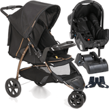 Carrinho Com Bebe Conforto Base Galzerano Cross Preto Cobre