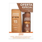 Kit Cenoura &amp; Bronze Protetor Solar Com Cor Efeito Dourado Fps 15 110ml E Óleo Bronzeador Fps 6 Spray 110ml