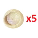 5 Un Mini Chapéu Palha Decoração Festa Junina 25,5cm