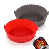 Kit 2 Forma Silicone Para Airfryer Antiaderente Reutilizavel