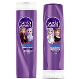 Kit Shampoo Infantil 300ml E Condicionador Infantil 300ml Seda Juntinhos Frozen