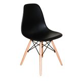 Cadeira Charles Eames Eiffel Dkr Wood - Design Preta