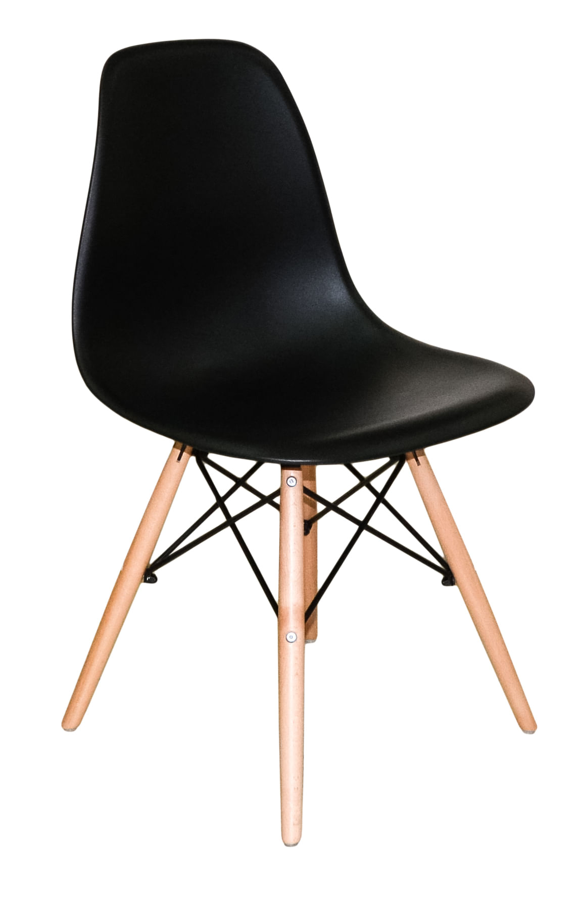 Cadeira Charles Eames Eiffel Dkr Wood - Design Preta