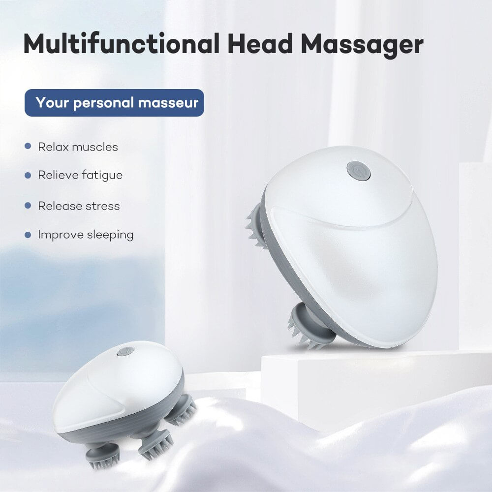 Massageador Elétrico Do Couro Cabeludo Da Cabeça Para O Crescimento Do Cabelo Stress Relax Wi