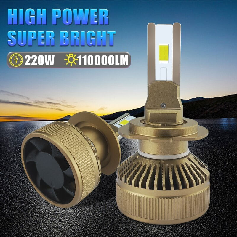 Carshark H7 H11 Lâmpada Led Farol 220w De Alta Potência H1 H4 H8