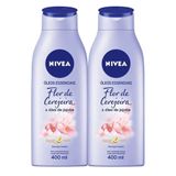 Loção Nivea Óleos Essenciais Flor De Cerejeira 400ml | Kit Com Duas Unidades