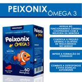 Peixonix Ômega 3 Kids Infantil  400mg 60 Cápsulas Mástigavél Sabor Cereja - Maxinutri