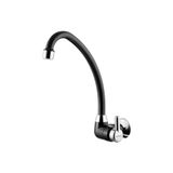 Torneira Pvc Para Cozinha De Parede Bica Móvel 1168 F31 - Lorenzetti Preto Com Cromado