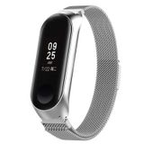 Pulseira Prata Milanese Aço Inoxidável Fecho Imã Xiaomi Mi Band 5