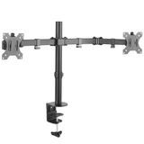 Suporte para 2 Monitores 15 a 32 Base Morsa Ajuste de Altura e Convergência T1224C