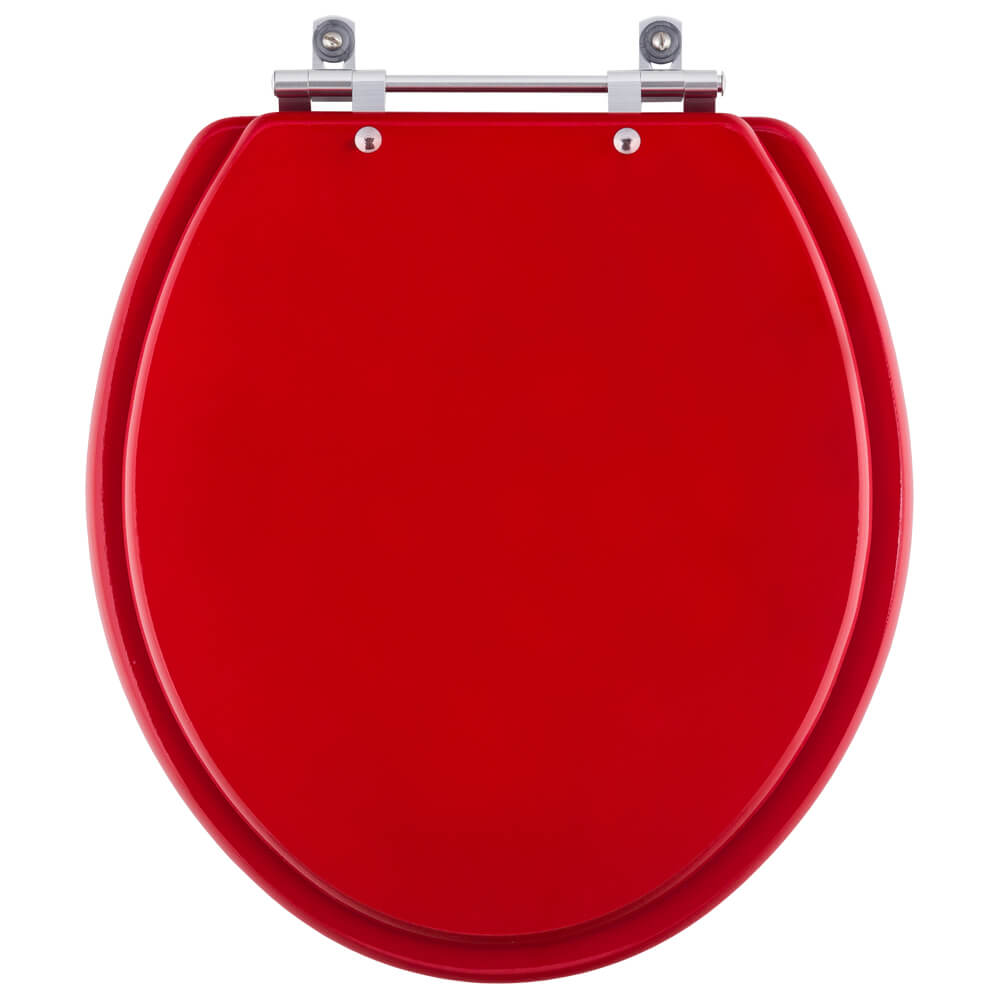 Assento Sanitário Convencional Oval Vermelho