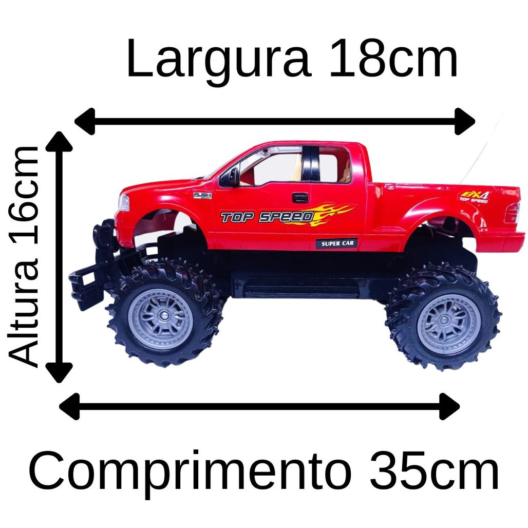 Camionete Monster Truck Carrinho De Controle Remoto Total - Sacks
