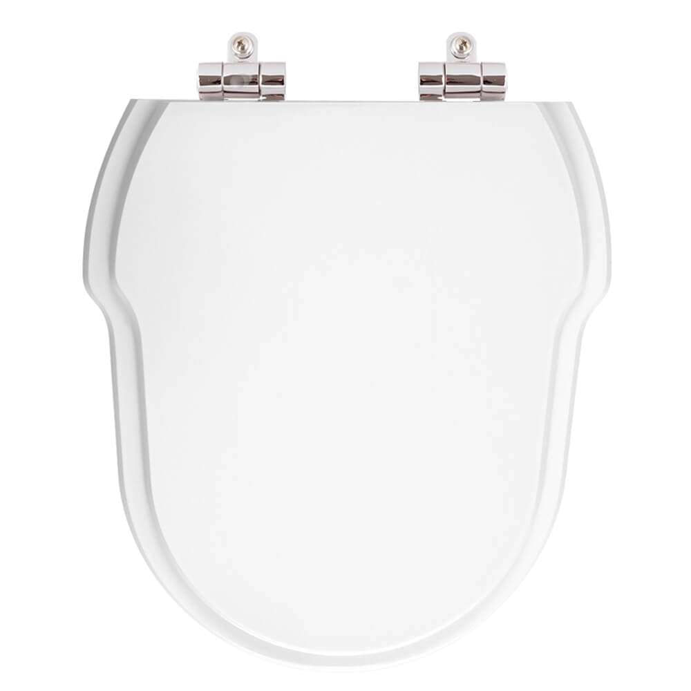 Tampa De Vaso Poliester Com Amortecedor Hampton Branco Para Bacia Incepa