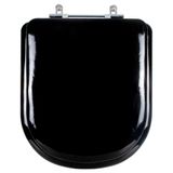 Assento Sanitário Almofadado Vogue Plus Preto P/ Vaso Deca