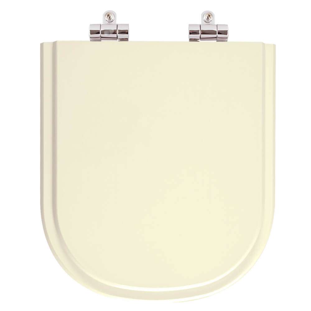 Assento Sanitario Poliester Com Amortecedor Vogue Plus Creme Para Bacia Deca