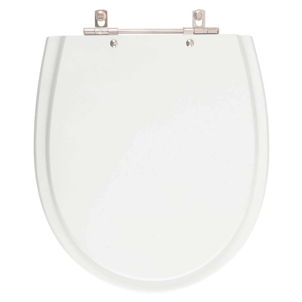 Tampa De Vaso Poliéster Polo Branco Para Bacia Hervy