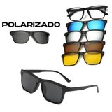 Óculos De Sol Troca Lentes Com Armação Clip On 6 Em 1 Polar