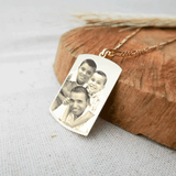 Colar Masculino Com Foto Personalizada Banhado Em Ouro 18k Joyce Fenolio