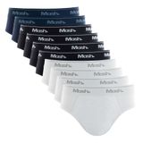 Kit 10 Cuecas Slip Infantil Mash Preto G