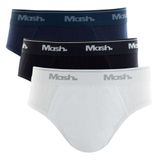 Kit 3 Cuecas Slip Infantil Mash Azul Marinho P