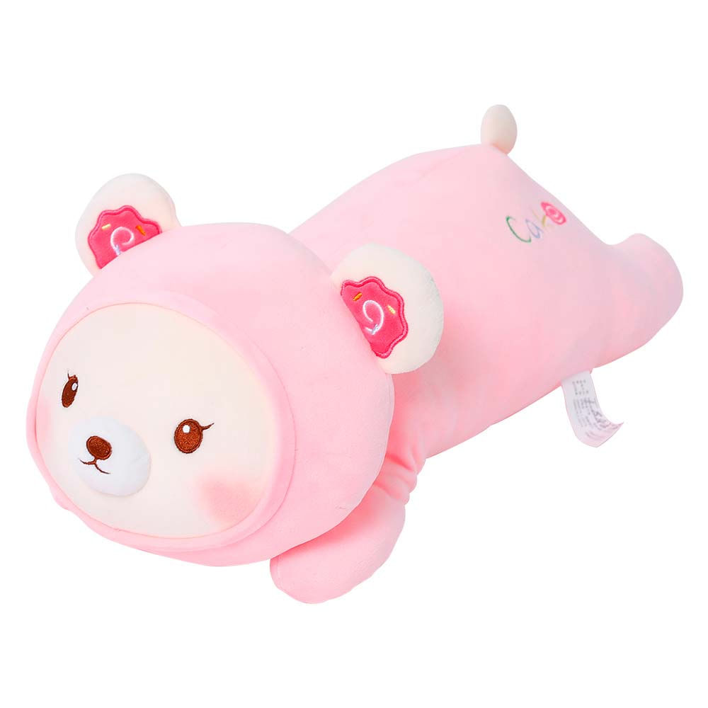 Pelucia Infantil Amigos Do Coracao Urso Rosquinha Rosa Dm Toys