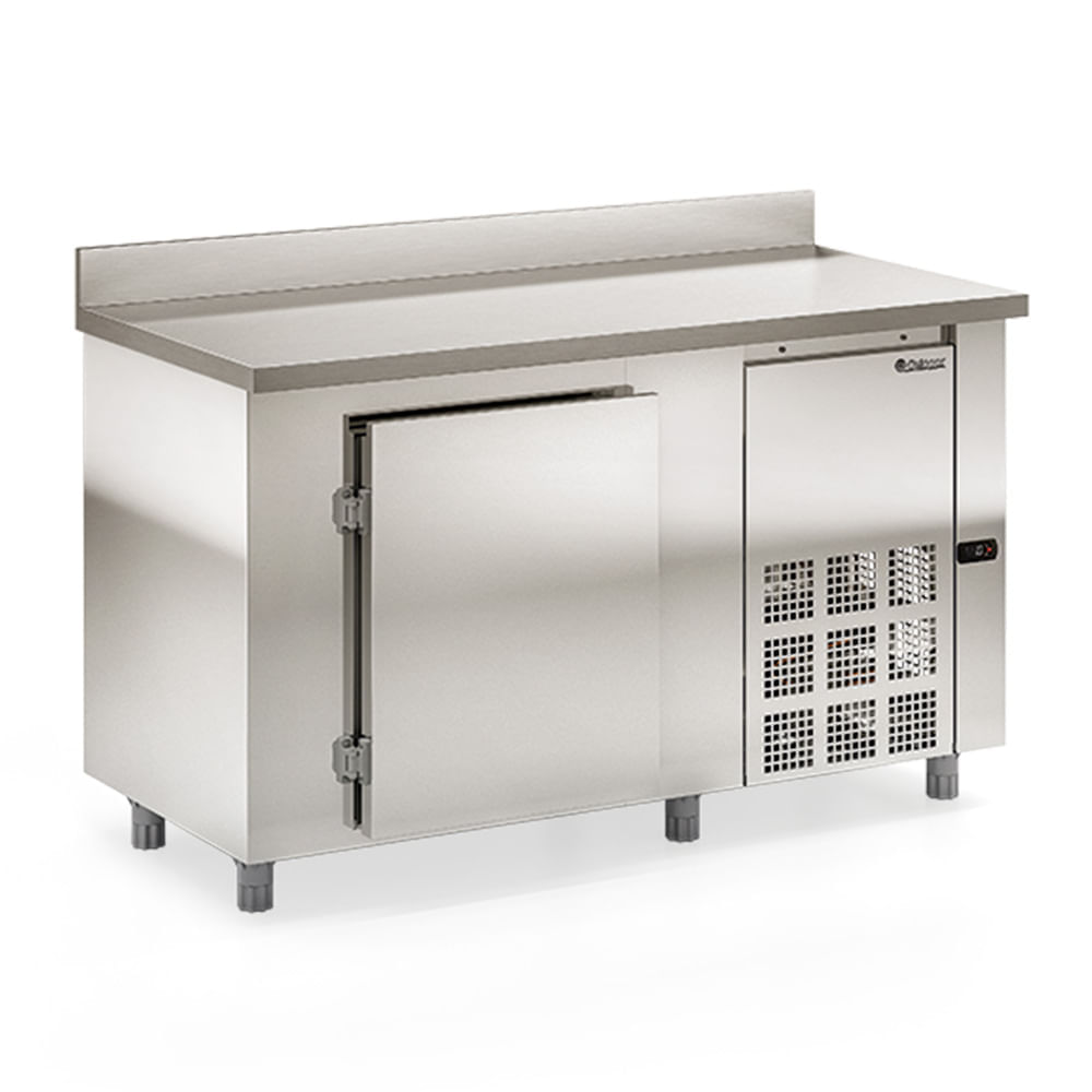 Balcão Frigorífico De Encosto Gbfe-150 Ai - Aço Inox 347l Sem Cuba - Gelopar 220v Gelopar