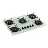 Fogão Cooktop a Gás 5 Bocas Branco Fornello Bivolt