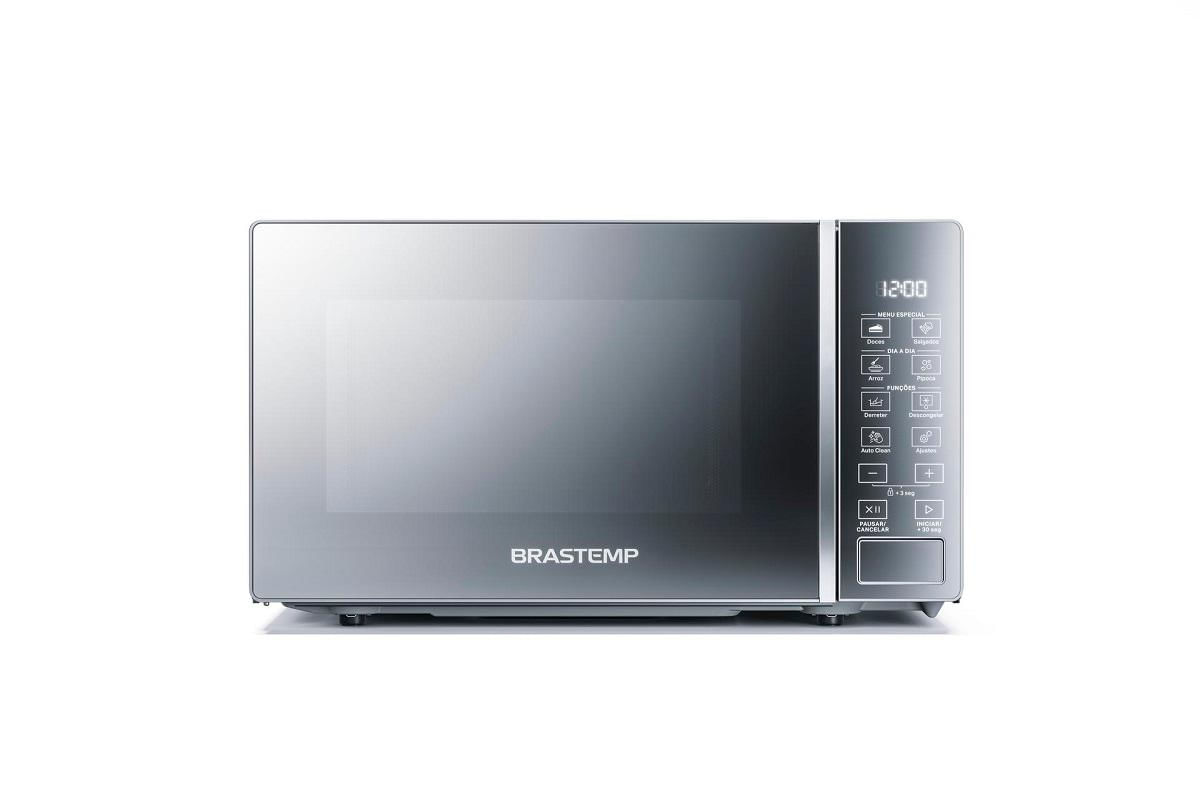 Micro-ondas Brastemp 20 Litros Com Funções Pré-preparo Inox Espelhado Bms20ar - 220v