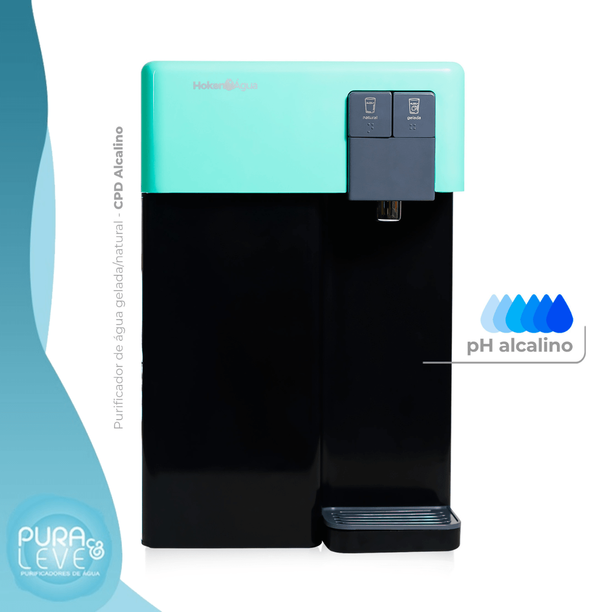 Gelagua Hoken Cpd 19 Ionizador Alcalinizador Ph 9.5 Elevado Antioxidante Melhor Saúde Redox Negativo Pia Parede Balcão