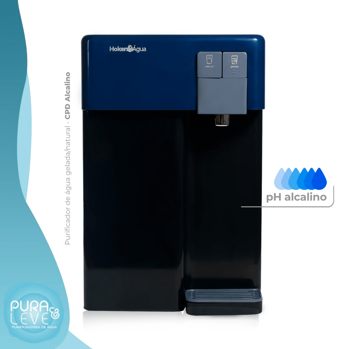 Gelagua Hoken Cpd 19 Ionizador Alcalinizador Ph 9.5 Elevado Antioxidante Melhor Saúde Redox Negativo Pia Parede Balcão