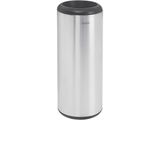 Lixeira Inox Tramontina Cápsula com Acabamento Scotch Brite e Aro e Base em Polipropileno 20 L Tramontina