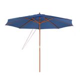 Ombrelone Em Madeira Jardim Piscina Praia 2,4 M Mor Cor:azul